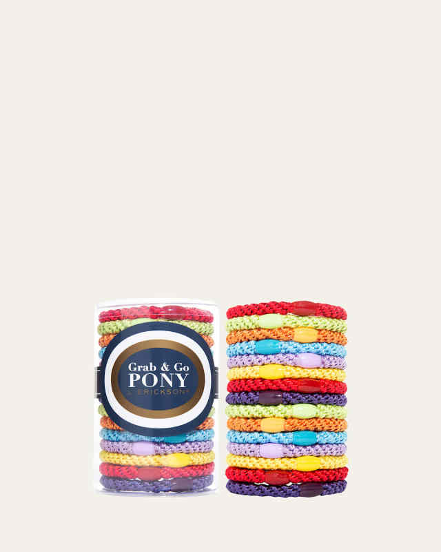 Grab & Go Pony Elastics Tube, Set of 15
